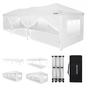 10'x30' pop up gazebo canopy tent with one push setup for wedding